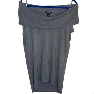 Alfani Light Gray Boatneck Cap Sleeve Blouse Women's Size Large